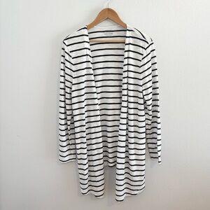 Chico’s Striped Open Front Cardigan Soft Lightweight Knit Size Large (Chico’s 2)